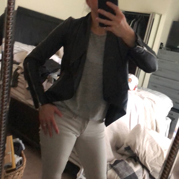 Black leather Trouve jacket xsmall - Picture 2 of 3